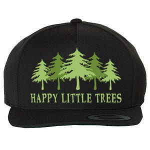 Happy Little Trees Wool Snapback Cap