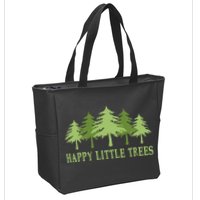 Happy Little Trees Zip Tote Bag