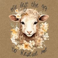 He Left The 99 To Rescue Me Jesus Saves Never Abandon You Cotton Canvas Backpack
