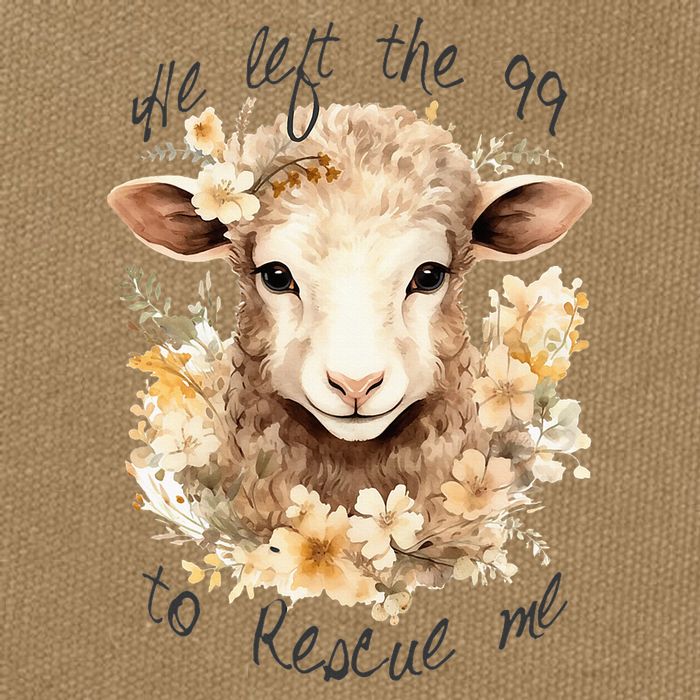 He Left The 99 To Rescue Me Jesus Saves Never Abandon You Cotton Canvas Backpack