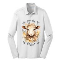 He Left The 99 To Rescue Me Jesus Saves Never Abandon You Silk Touch Performance Long Sleeve Polo