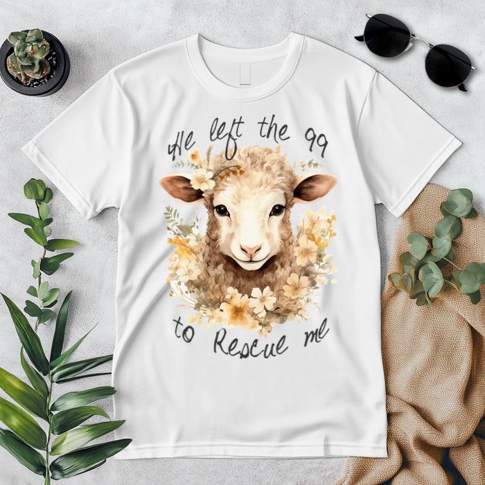 He Left The 99 To Rescue Me Jesus Saves Never Abandon You Premium T-Shirt