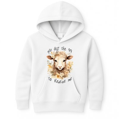 He Left The 99 To Rescue Me Jesus Saves Never Abandon You Kids Hoodie