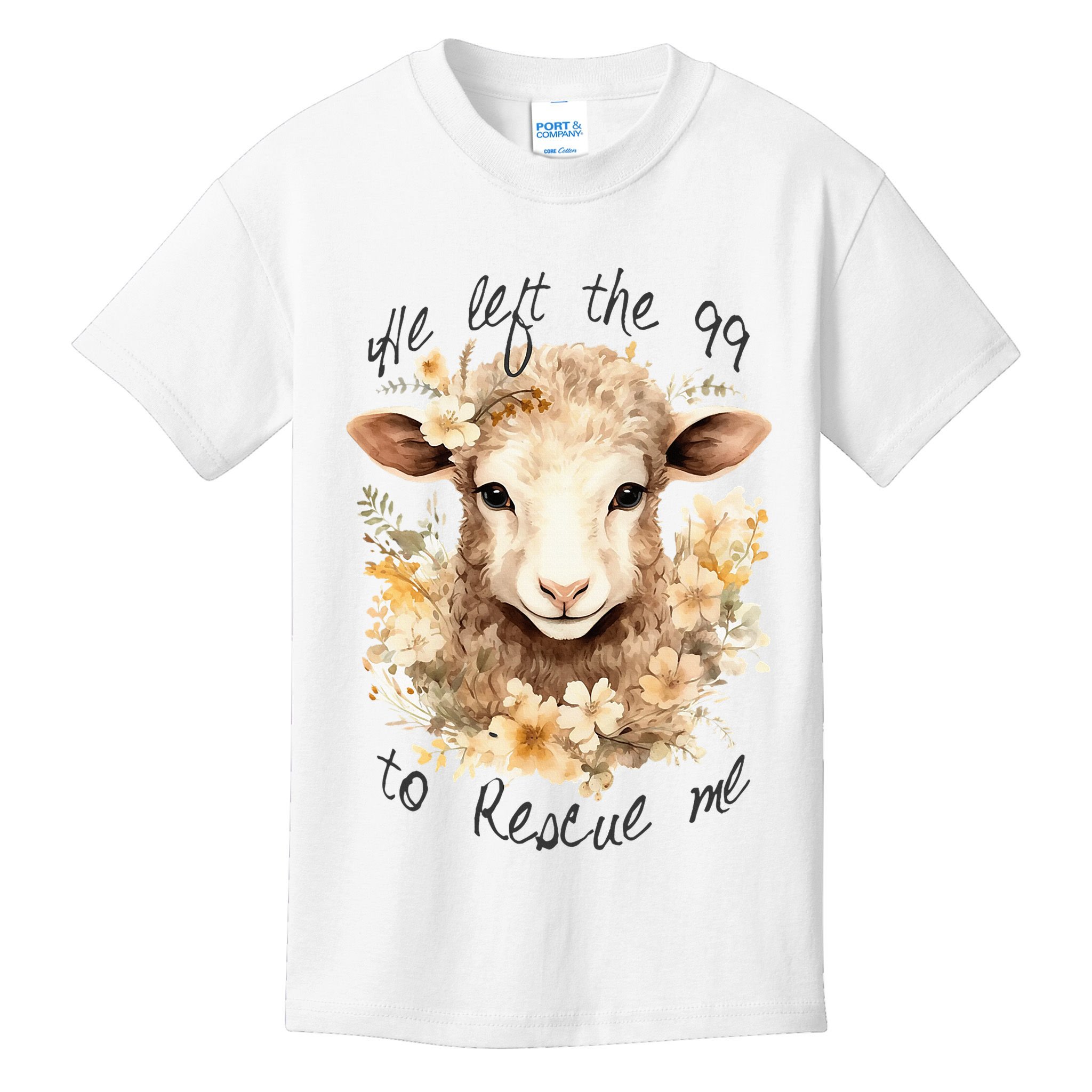 He Left The 99 To Rescue Me Jesus Saves Never Abandon You Kids T-Shirt
