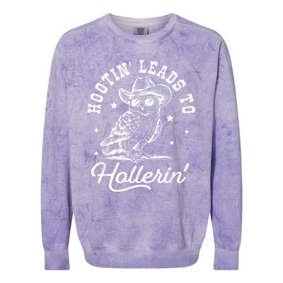 Hootin Leads To Hollerin Colorblast Crewneck Sweatshirt