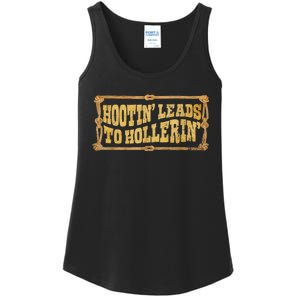 Hootin Leads To Hollerin Groovy Ladies Essential Tank