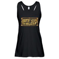 Hootin Leads To Hollerin Groovy Ladies Essential Flowy Tank