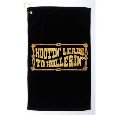 Hootin Leads To Hollerin Groovy Golf Towel