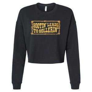 Hootin Leads To Hollerin Groovy Cropped Pullover Crew