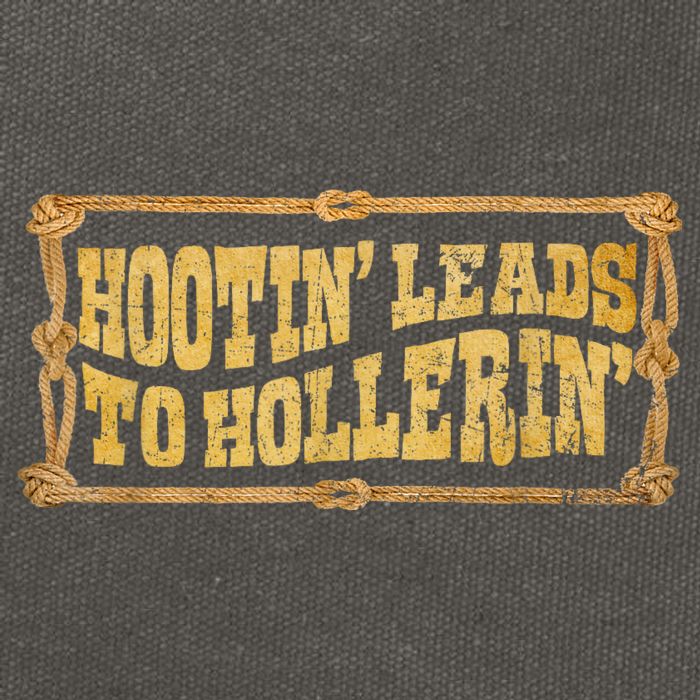 Hootin Leads To Hollerin Groovy Cotton Canvas Backpack
