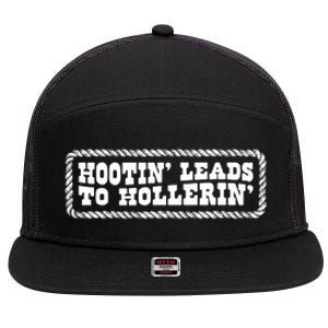 Hootin Leads To Hollerin Groovy 7 Panel Mesh Trucker Snapback Hat