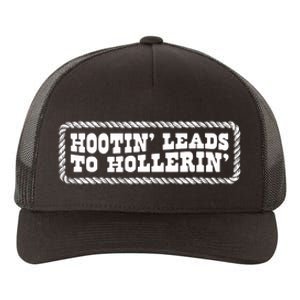 Hootin Leads To Hollerin Groovy Yupoong Adult 5-Panel Trucker Hat