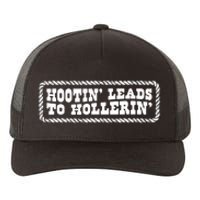 Hootin Leads To Hollerin Groovy Yupoong Adult 5-Panel Trucker Hat