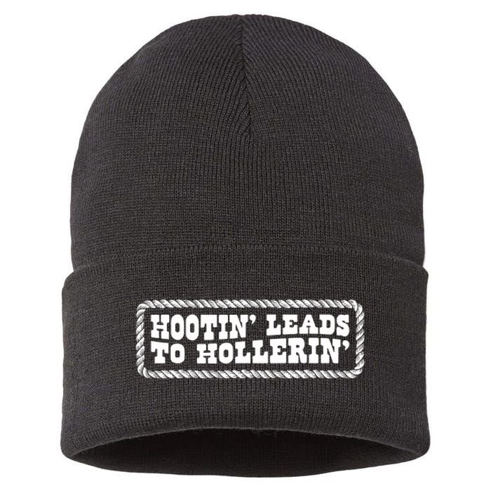 Hootin Leads To Hollerin Groovy Sustainable Knit Beanie