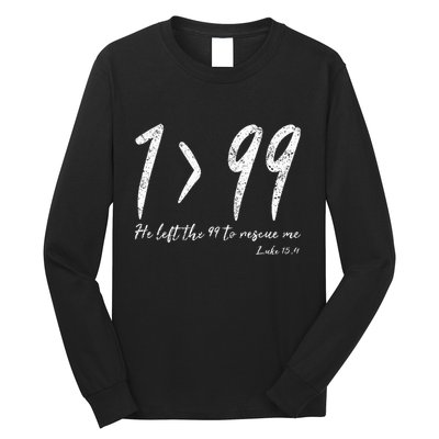 He Left The 99 To Rescue Me Luke Christian Grace Long Sleeve Shirt