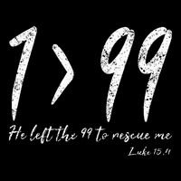 He Left The 99 To Rescue Me Luke Christian Grace Button