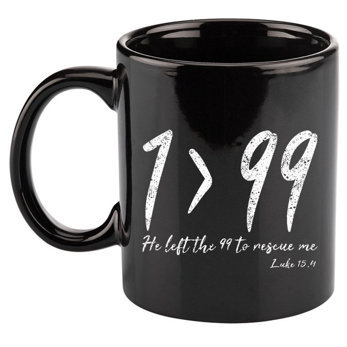 He Left The 99 To Rescue Me Luke Christian Grace 11oz C Handle Ceramic Mug