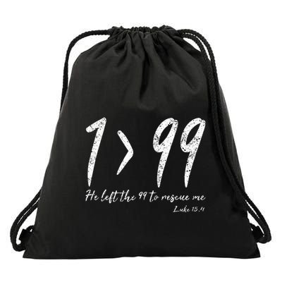 He Left The 99 To Rescue Me Luke Christian Grace Drawstring Bag