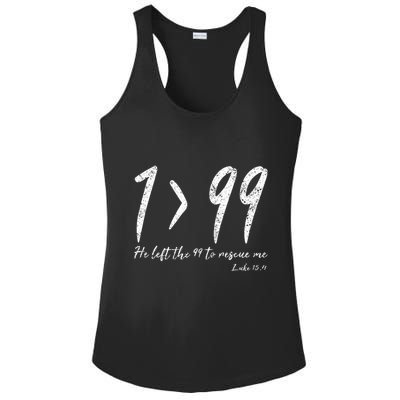 He Left The 99 To Rescue Me Luke Christian Grace Ladies PosiCharge Competitor Racerback Tank
