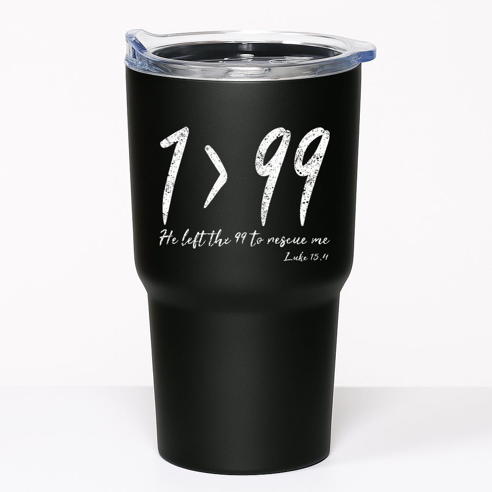 He Left The 99 To Rescue Me Luke Christian Grace Tumbler