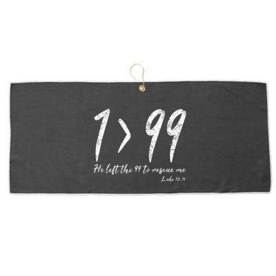He Left The 99 To Rescue Me Luke Christian Grace Large Microfiber Waffle Golf Towel