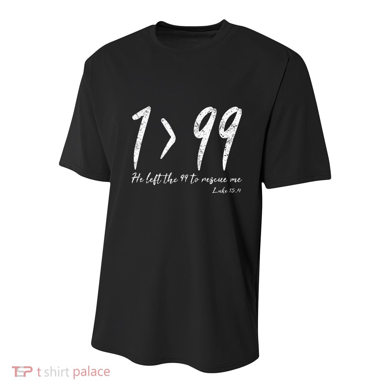 He Left The 99 To Rescue Me Luke Christian Grace Youth Performance Sprint T-Shirt
