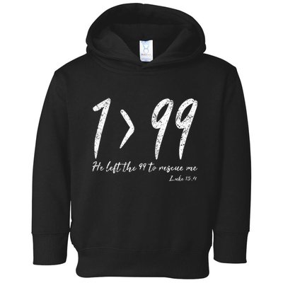 He Left The 99 To Rescue Me Luke Christian Grace Toddler Hoodie