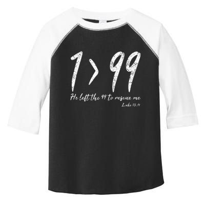 He Left The 99 To Rescue Me Luke Christian Grace Toddler Fine Jersey T-Shirt