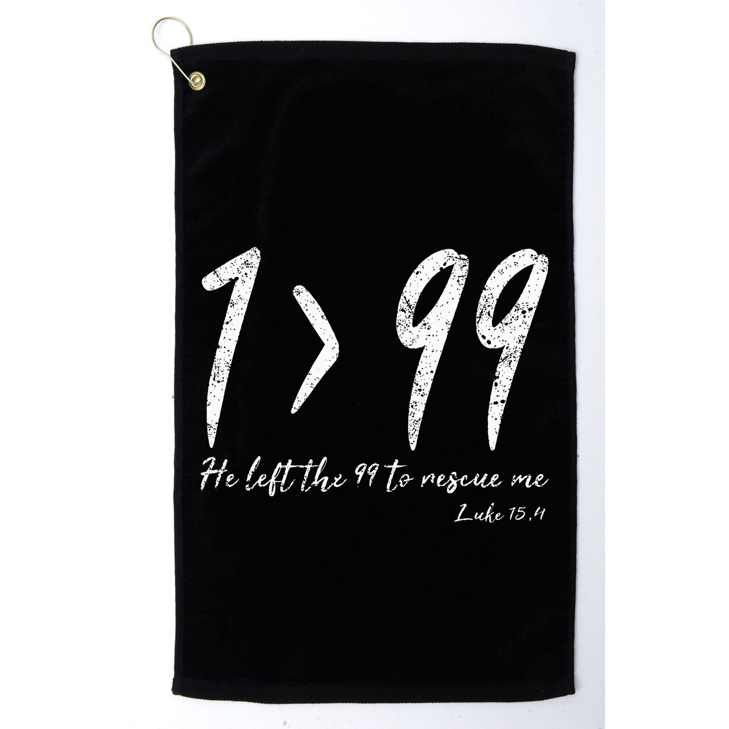 He Left The 99 To Rescue Me Luke Christian Grace Golf Towel