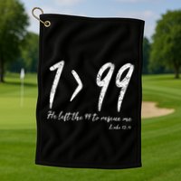 He Left The 99 To Rescue Me Luke Christian Grace Golf Towel