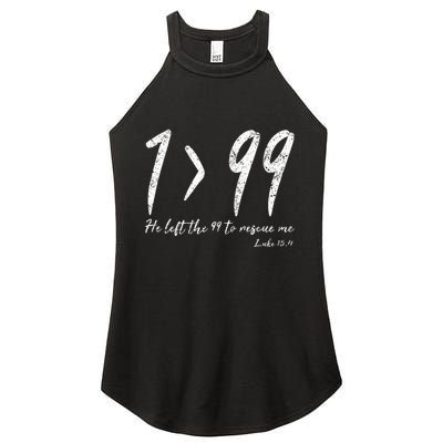 He Left The 99 To Rescue Me Luke Christian Grace Women's Perfect Tri Rocker Tank