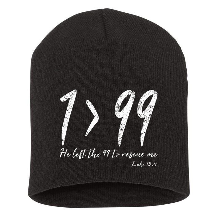 He Left The 99 To Rescue Me Luke Christian Grace Short Acrylic Beanie