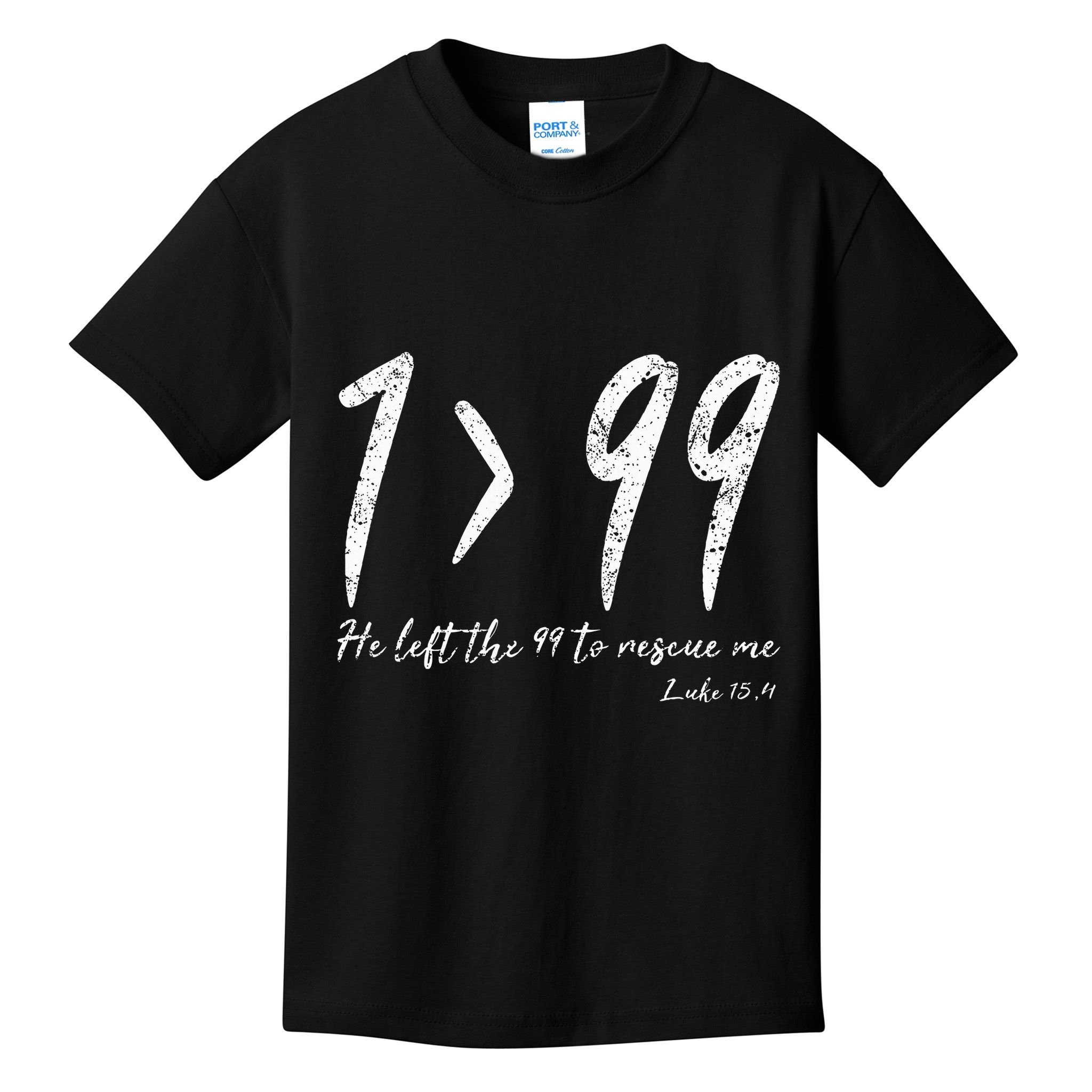 He Left The 99 To Rescue Me Luke Christian Grace Kids T-Shirt