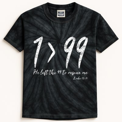 He Left The 99 To Rescue Me Luke Christian Grace Kids Tie-Dye T-Shirt