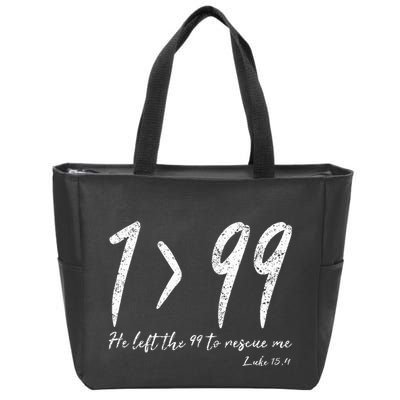 He Left The 99 To Rescue Me Luke Christian Grace Zip Tote Bag