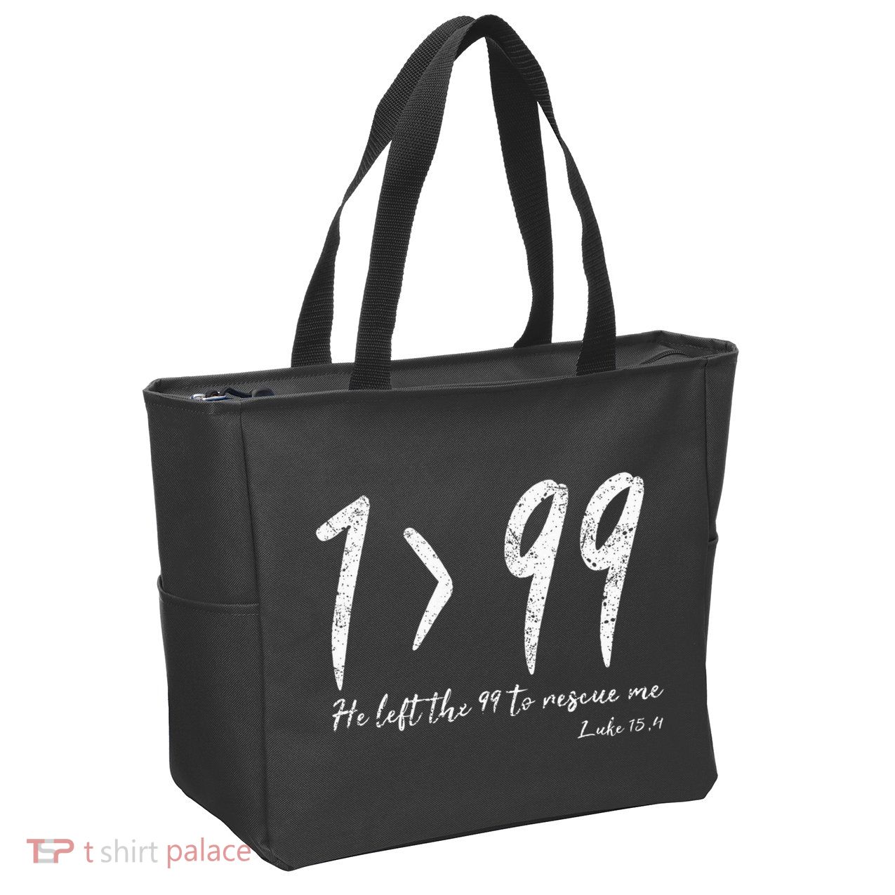 He Left The 99 To Rescue Me Luke Christian Grace Zip Tote Bag