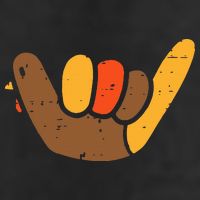 Hang Loose Thanksgiving Day Cool Shaka Sign Fall Autumn 7 Panel Mesh Trucker Snapback Hat