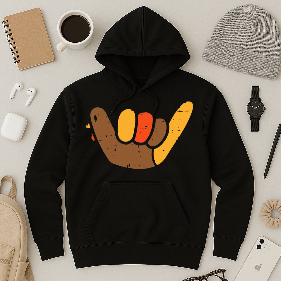 Hang Loose Thanksgiving Day Cool Shaka Sign Fall Autumn Hoodie