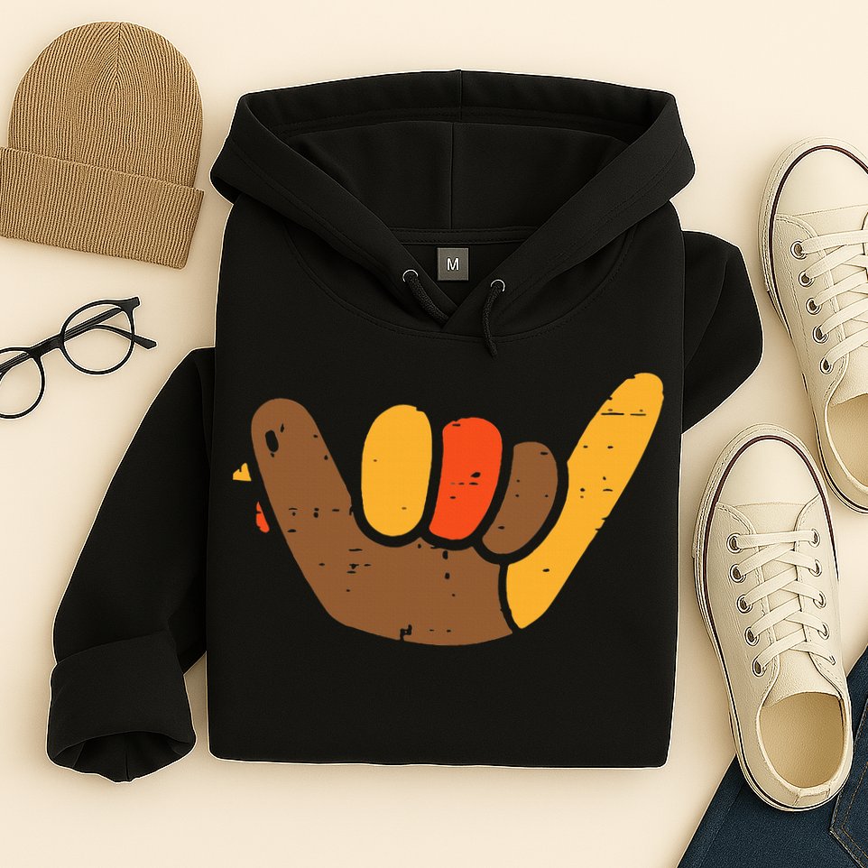 Hang Loose Thanksgiving Day Cool Shaka Sign Fall Autumn Hoodie