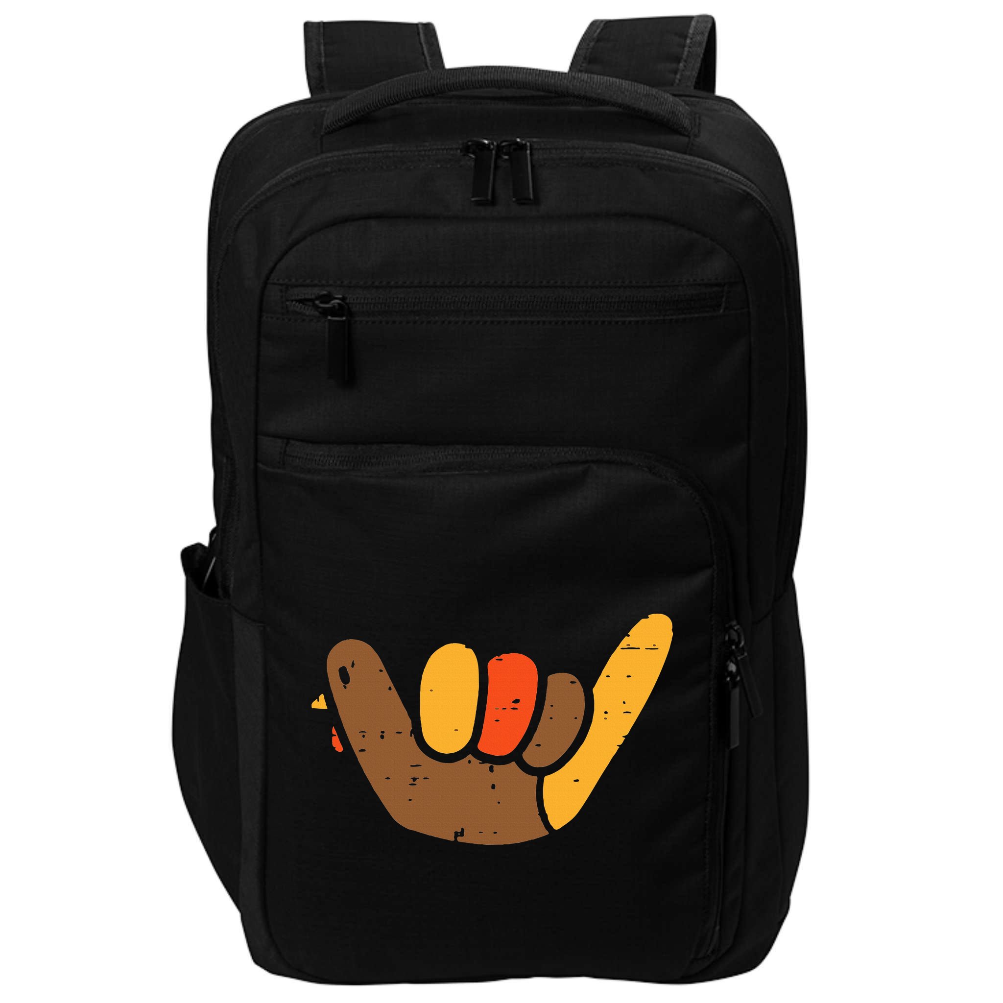 Hang Loose Thanksgiving Day Cool Shaka Sign Fall Autumn Impact Tech Backpack