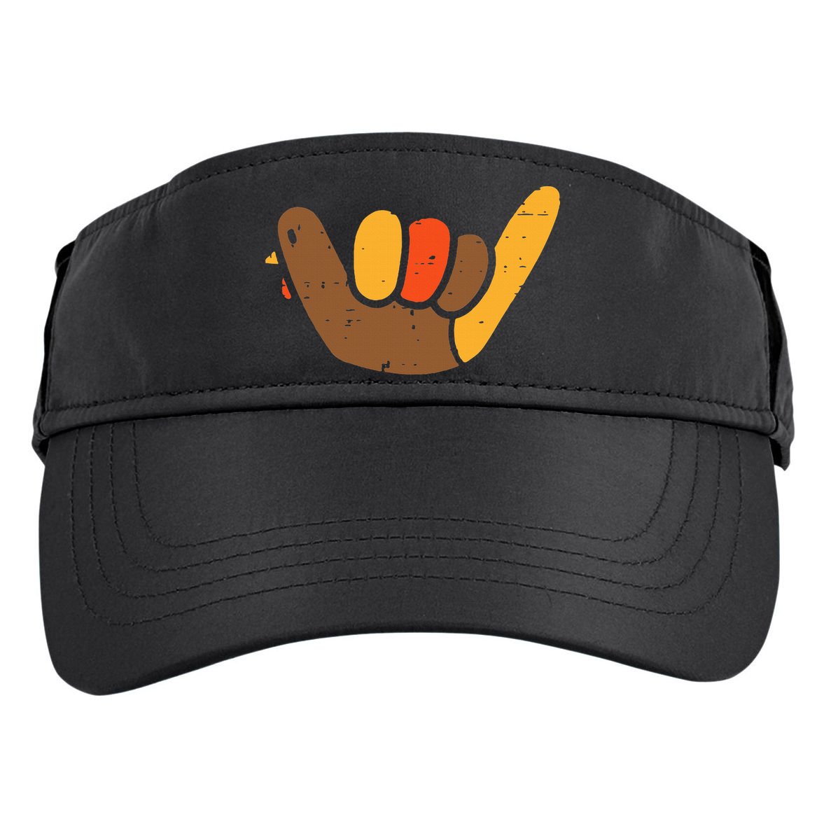 Hang Loose Thanksgiving Day Cool Shaka Sign Fall Autumn Adult Drive Performance Visor
