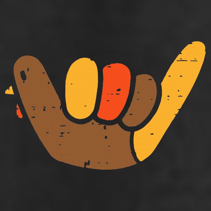 Hang Loose Thanksgiving Day Cool Shaka Sign Fall Autumn Adult Drive Performance Visor