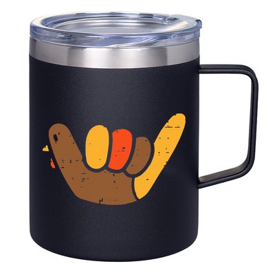 Hang Loose Thanksgiving Day Cool Shaka Sign Fall Autumn 12oz Stainless Steel Coffee Mug