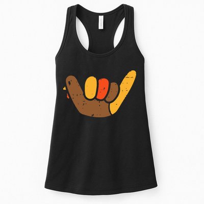 Hang Loose Thanksgiving Day Cool Shaka Sign Fall Autumn Womens Tank Top