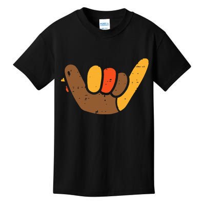 Hang Loose Thanksgiving Day Cool Shaka Sign Fall Autumn Kids T-Shirt