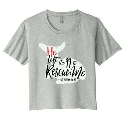 He Left The 99 To Rescue Me Women's Crop Top Tee