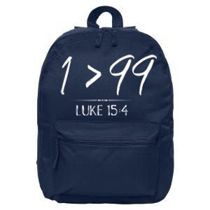 He Left The 99 To Rescue Me Christian Luke Sheep Gift 16 in Basic Backpack