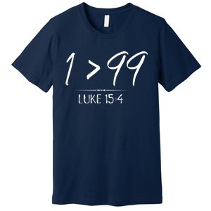 He Left The 99 To Rescue Me Christian Luke Sheep Gift Premium T-Shirt