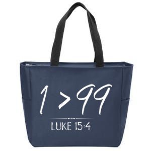 He Left The 99 To Rescue Me Christian Luke Sheep Gift Zip Tote Bag