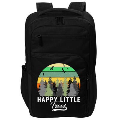 Happy Little Tree Bob Style Vintage Forests Earth Day Gift Impact Tech Backpack
